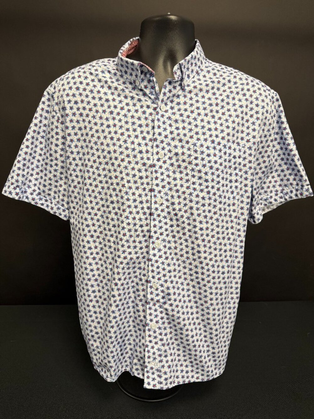 Johnston and Murphy Floral Pattered Button Down Shirt